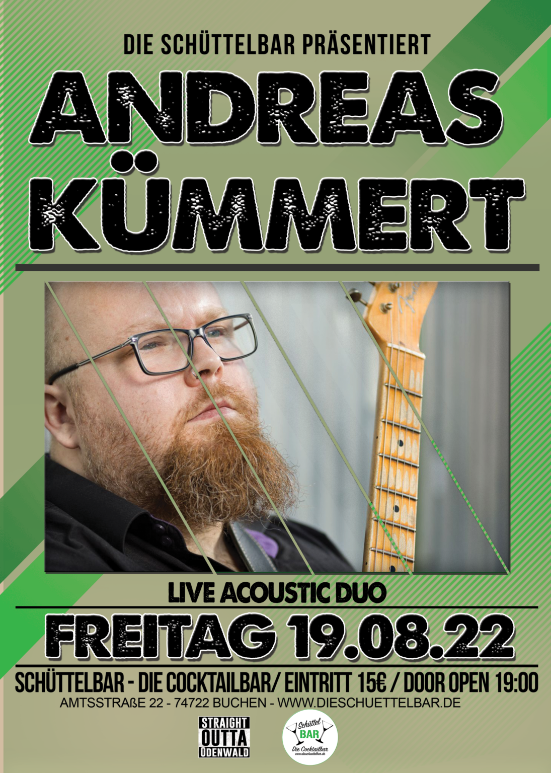 Andreas Kümmert Duo – Freitag 19.08.22 – Die Schüttelbar – Cocktailbar